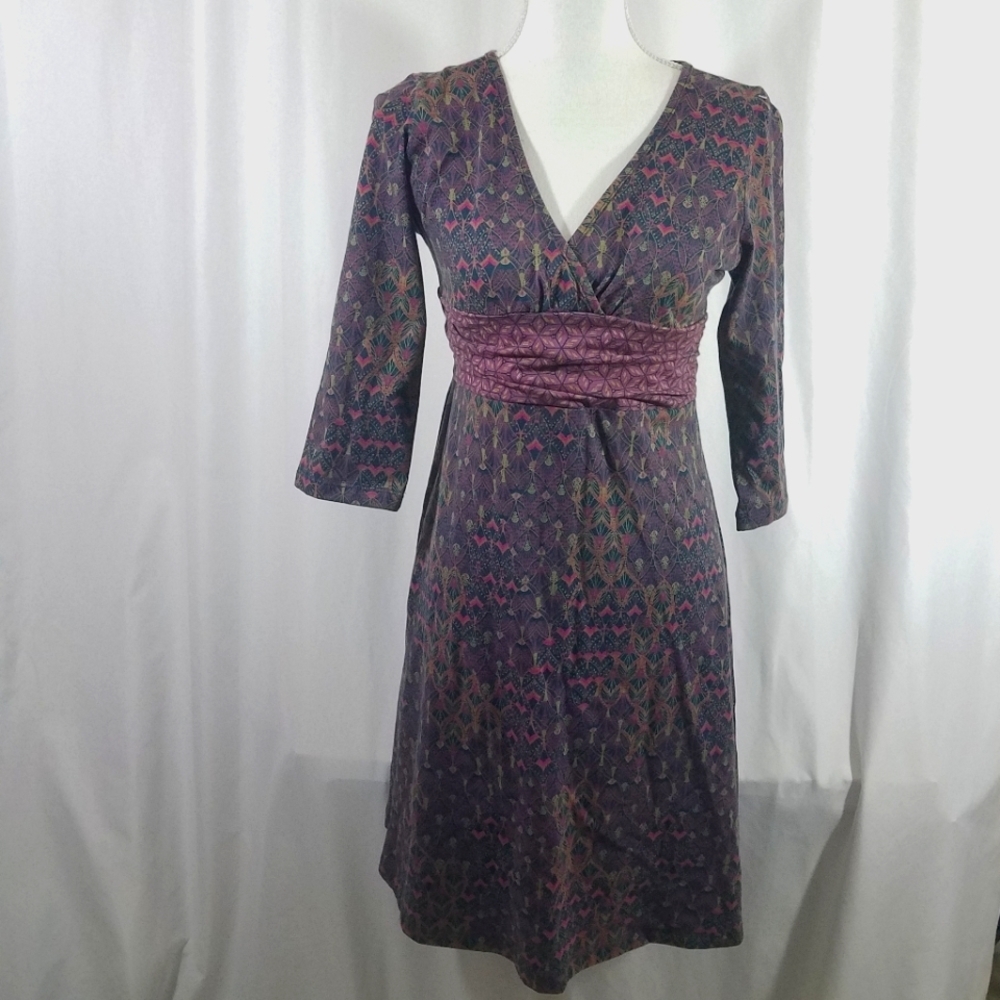 Patagonia Margot 3/4 Sleeve Organic Cotton Dress M